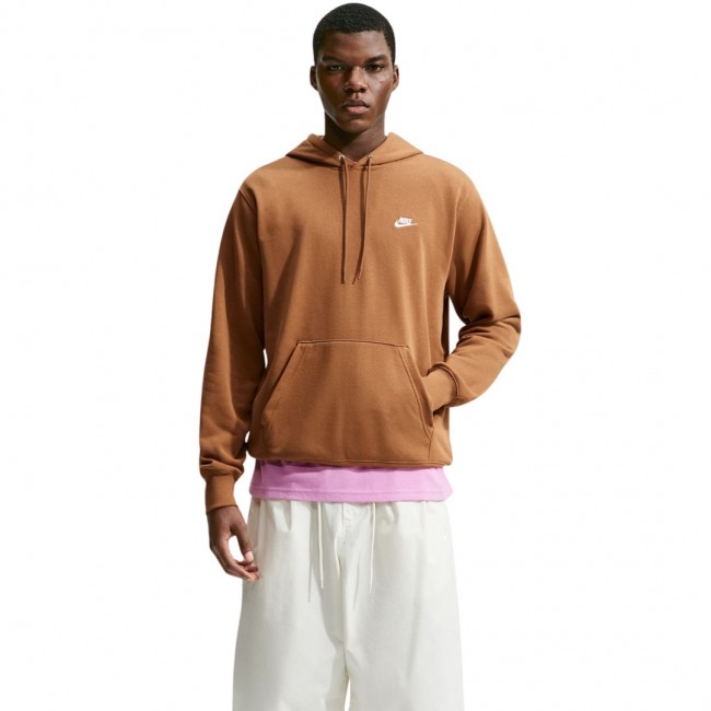 Bluza męska Nike Club FT PO Hoodie jasny brąz FN3866 270 S