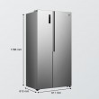 Gorenje Side by side kyl /fryssk p med MultiFlow Cooling f r j mn luftcirkulation i hela sk pet. NoFrost Plus eliminerar manuell avfrostning, medan SuperCool och FastFreeze hj lper till att uppr tth lla optimala f rh llanden f r nyinlagda dagligvaror.
