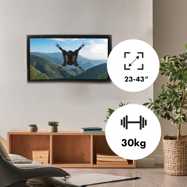 Maclean MC-418 TV Monitor Full Motion Wall Mount 23