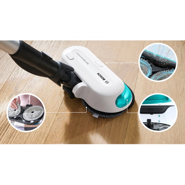 Bosch BCS71HYG4 Cordless 2-in-1 hoover, vacuuming and mopping Unlimited 7 ProHygienic Aqua White Bosch BCS71HYG4 Cordless 2-in-1 hoover, vacuuming and mopping Unlimited 7 ProHygienic Aqua White