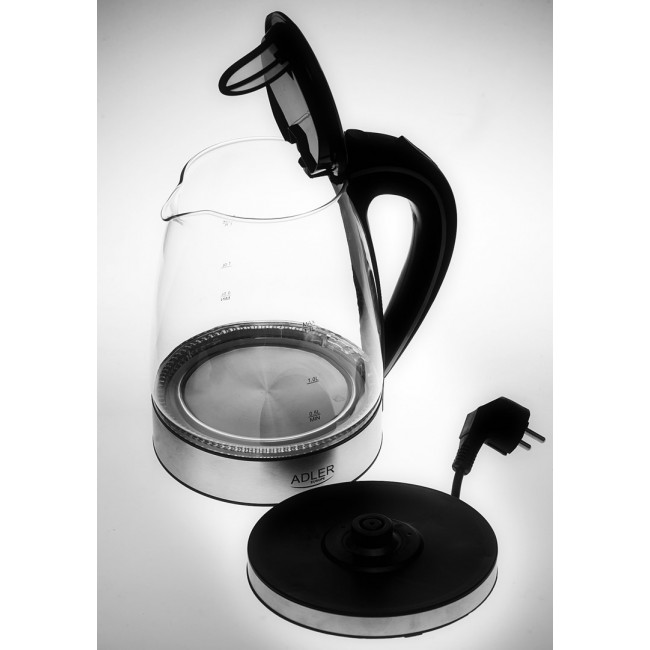 Adler AD 1225 electric kettle 1.7 L Black,Stainless steel,Transparent 2200 W Adler AD 1225 electric kettle 1.7 L Black,Stainless steel,Transparent 2200 W