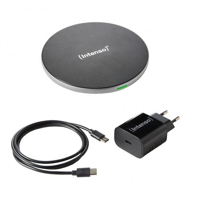 Intenso BA2 Smartphone Black, Silver USB Wireless charging Fast charging Indoor