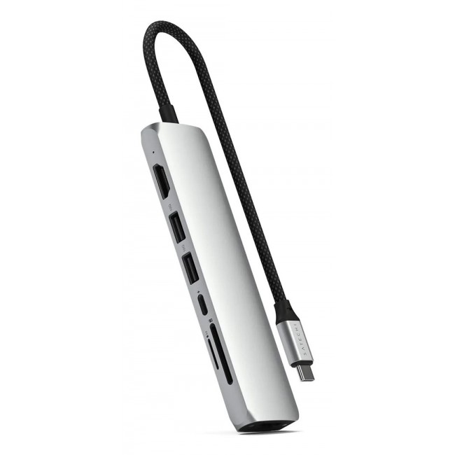 Satechi USB-C 7-in-1 Slim Multi Port Adapter Silve