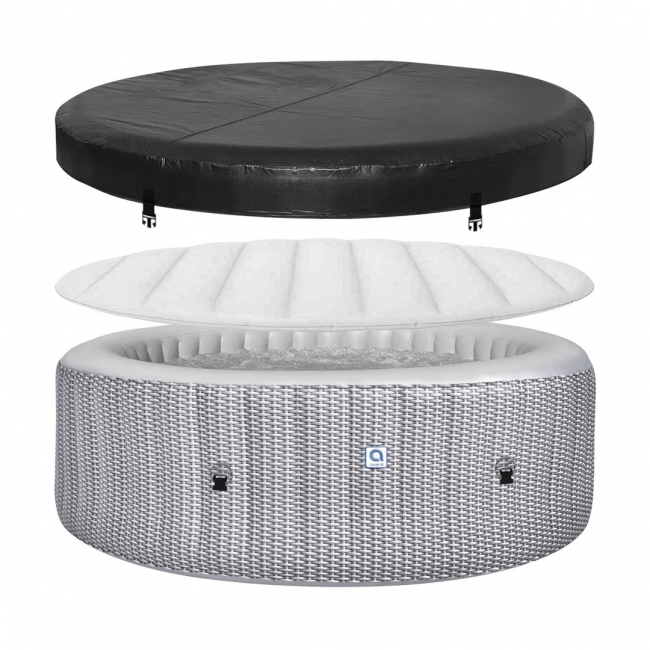 Garden spa, inflatable pool, AVENLI NICE 6-person hot tub, 204x70, silver
