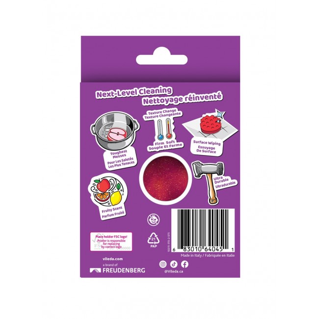 Vileda Punch All-Purpose Sponge Apple, 1 piece