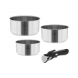 Cookware set with detachable handle TEESA COOK EXPERT SINGLE HAND