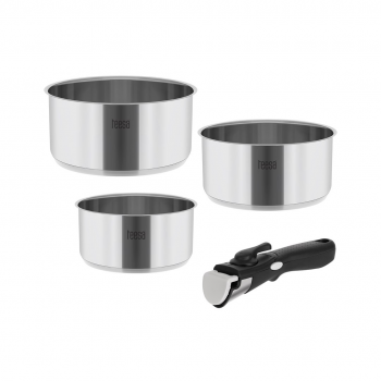 Cookware set with detachable handle TEESA COOK EXPERT SINGLE HAND