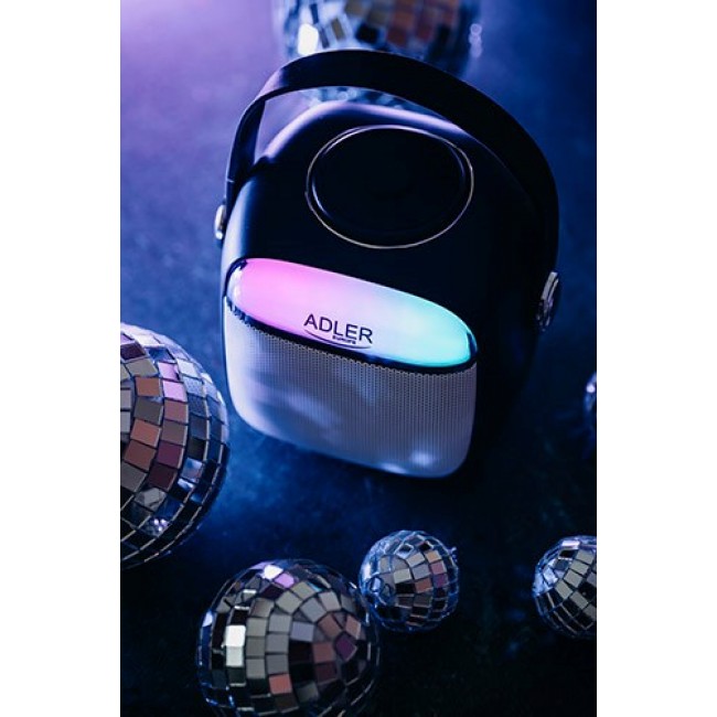 Adler AD 1199 black Karaoke speaker with microphone - SD/USB/AUX/Bluetooth Adler AD 1199 black Karaoke speaker with microphone - SD/USB/AUX/Bluetooth