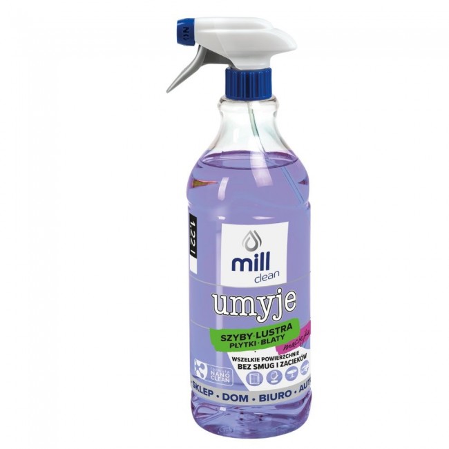 Mill Clean Wash liquid for cleaning windows, glass, mirrors, tiles with macchia fragrance 1.22 L Mill Clean Wash liquid for cleaning windows, glass, mirrors, tiles with macchia fragrance 1.22 L