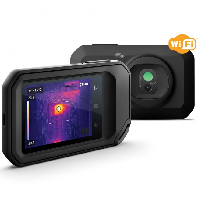 FLIR C3-X thermal imaging camera Black 1800 mAh Vanadium Oxide Uncooled Focal Plane Arrays Built-in display 128 x 96 pixels LCD 640 x 480 pixels FLIR C3-X thermal imaging camera Black 1800 mAh Vanadium Oxide Uncooled Focal Plane Arrays Built-in display 128 x 96 pixels LCD 640 x 480 pixels