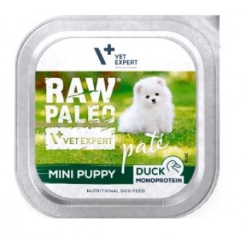 RAW PALEO P te Mini Puppy Duck - wet dog food - 150g