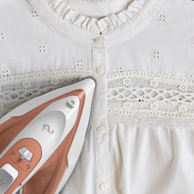 Tefal Virtuo 30 FV2C40E0 iron Dry & Steam iron Ceramic soleplate 2000 W Peach, White Tefal Virtuo 30 FV2C40E0 iron Dry & Steam iron Ceramic soleplate 2000 W Peach, White