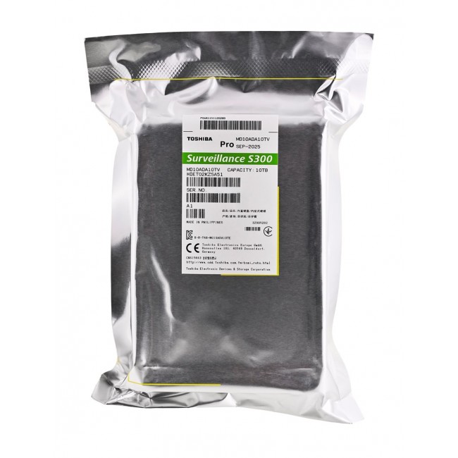 Toshiba S300 Pro Surveillance internal hard drive 10 TB 7200 RPM 512 MB 3.5
