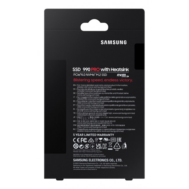 Samsung 990 PRO 2 TB M.2 PCI Express 4.0 NVMe V-NAND MLC Samsung 990 PRO 2 TB M.2 PCI Express 4.0 NVMe V-NAND MLC