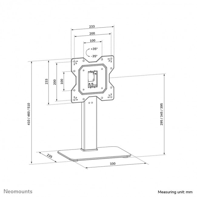 Neomounts DS45-430BL12 TV stand 23-43