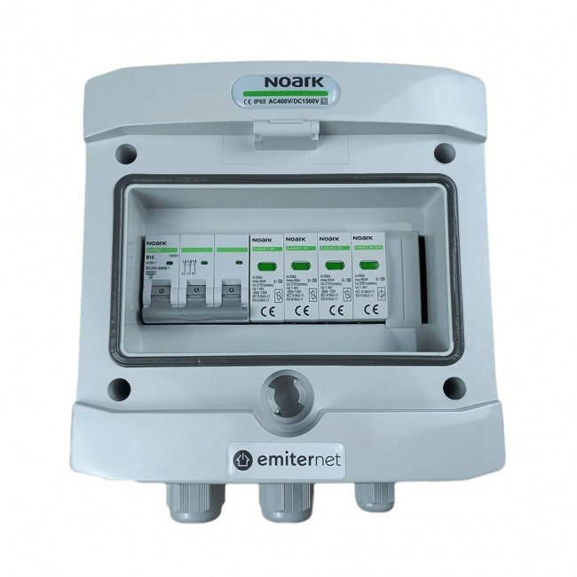 Switchgear attached AC Hermetic IP65 Surge Arrester Emitter Noark Type 2 , 10A 3-F