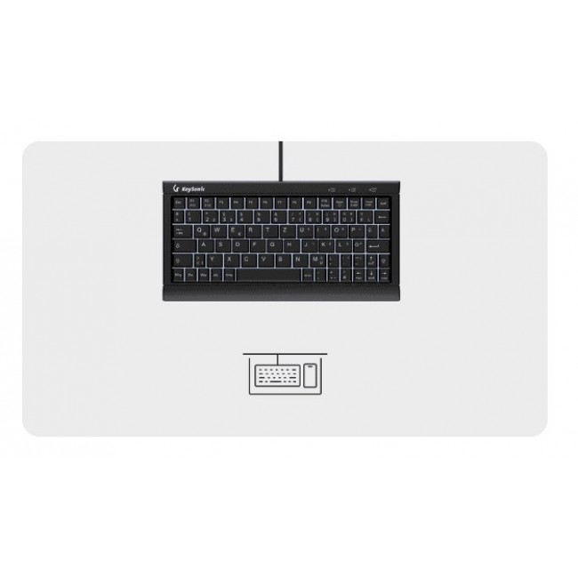 KeySonic KSK-3011ELC (DE) keyboard Home USB QWERTZ German Black