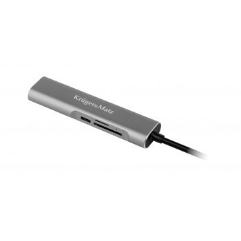 Adapter (HUB) USB typu C na HDMI/USB3.0/SD/MicroSD/C port