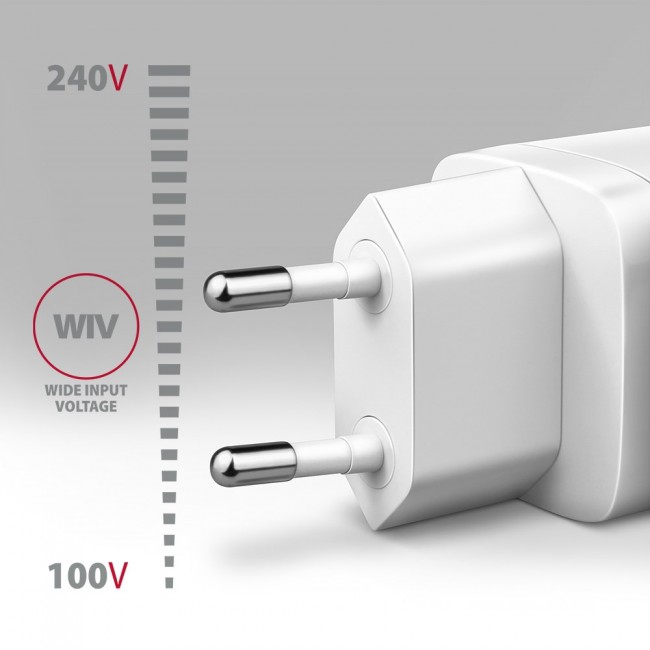 Axagon ACU-DPQ65W PD3.0 & QC4+ 3x OUTPUTS wall charger 65W
