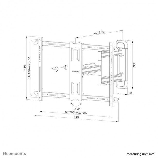 Neomounts WL40S-850BL16 TV mount wall 40-70