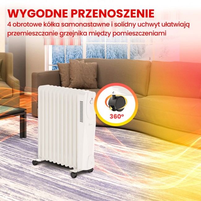 Extralink Oil filled radiator NY-25W1 2500W, 11 fins