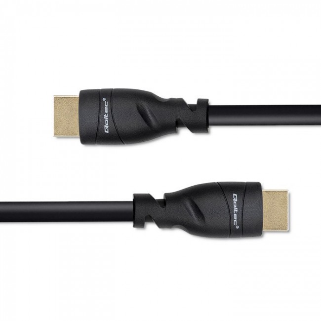 Qoltec 50353 HDMI v2.1 Cable Ultra high speed 8K | 60Hz | 26AWG | GOLD | 5m