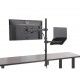 Manhattan TV & Monitor & Laptop Combo Mount, Desk, Full Motion, 1 screen, Screen Sizes: 10-27