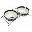 TRIXIE 24641 A set of ceramic bowls on a stand 0.6 l