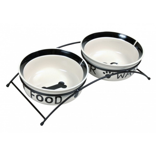 TRIXIE 24641 A set of ceramic bowls on a stand 0.6 l TRIXIE 24641 A set of ceramic bowls on a stand 0.6 l