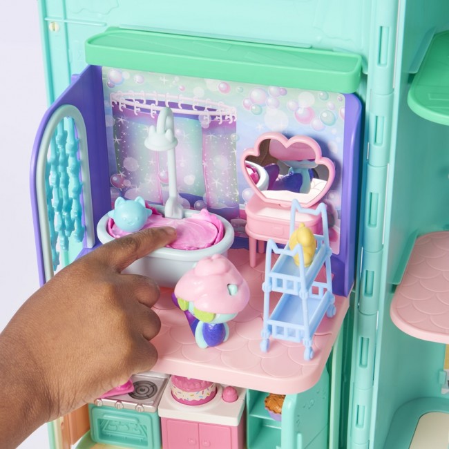 Gabby's Dollhouse Primp and Pamper Bathroom with MerCat Figure, 3 Accessories, 3 Furniture and 2 Deliveries, Kids Toys for Ages 3 and up Gabby's Dollhouse Primp and Pamper Bathroom with MerCat Figure, 3 Accessories, 3 Furniture and 2 Deliveries, Kids Toys for Ages 3 and up
