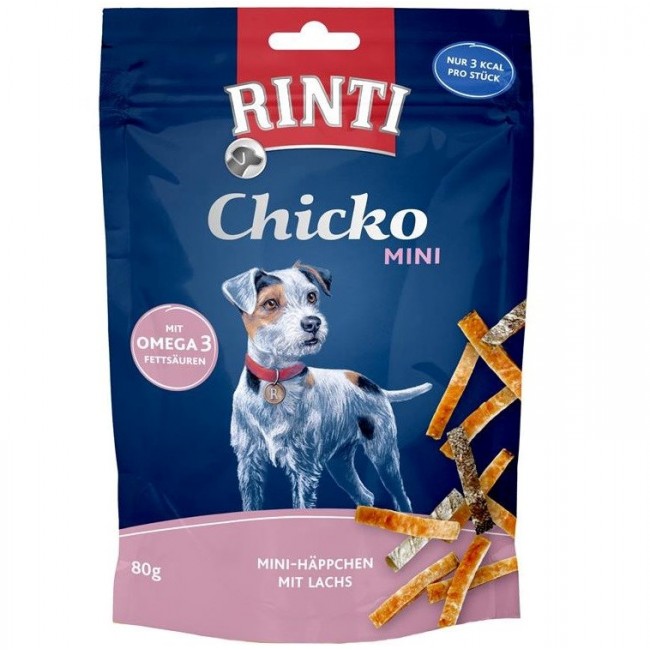RINTI Chicko Mini Chicken and salmon - dog treat - 80g RINTI Chicko Mini Chicken and salmon - dog treat - 80g