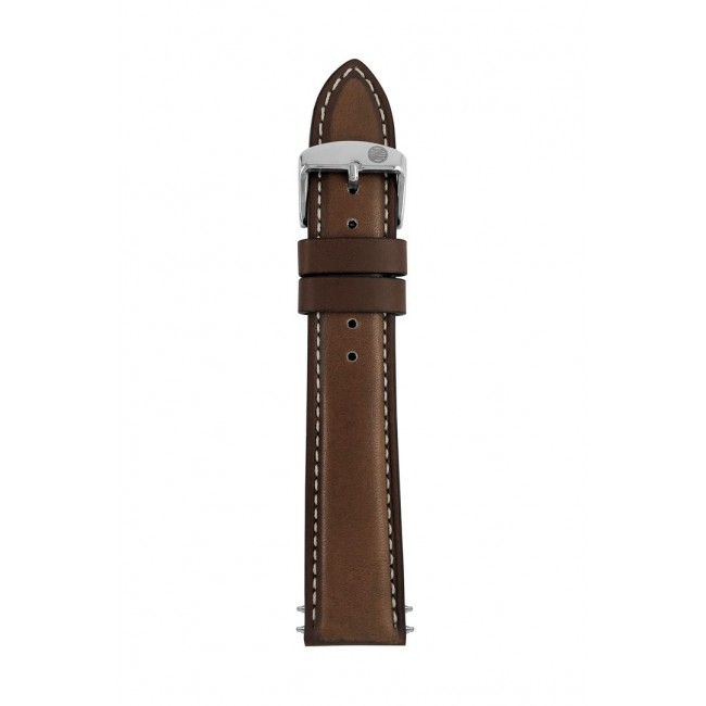 Zeppelin leather strap dark brown, 20 mm