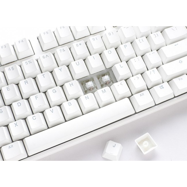 Ducky One 3 Classic Pure White TKL Gaming Tastatur RGB LED - MX-Clear keyboard USB German