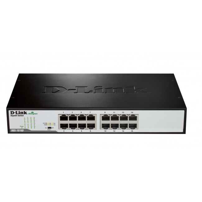 D-Link DGS-1016D/E network switch Unmanaged Black, Metallic D-Link DGS-1016D/E network switch Unmanaged Black, Metallic