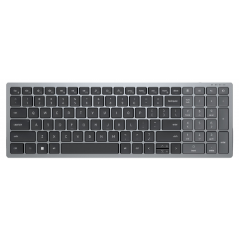 DELL KB740 keyboard Office RF Wireless + Bluetooth QWERTY English Grey, Black