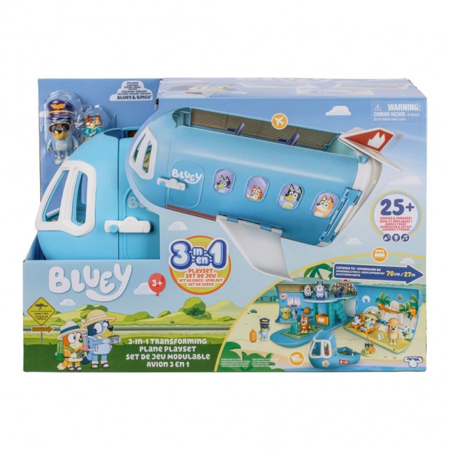 Moose Toys Bluey 3 in 1 Airplane Playset