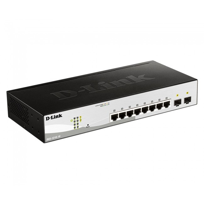 D-Link 10-Port Gigabit Smart Managed Switch with 2 SFP ports D-Link 10-Port Gigabit Smart Managed Switch with 2 SFP ports