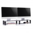 Dual Monitor Stand - Double Maclean, max. 20kg, tempered glass, (1029x285x127mm), MC-936 Dual Monitor Stand - Double Maclean, max. 20kg, tempered glass, (1029x285x127mm), MC-936