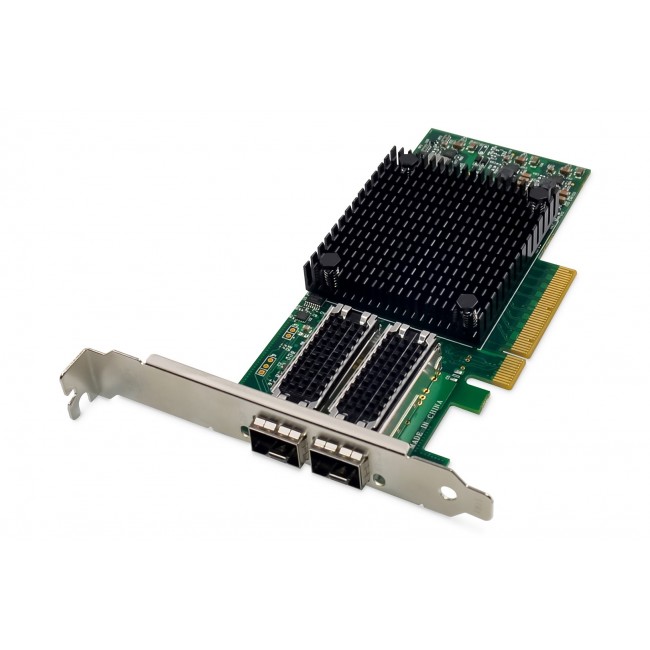 Digitus 2 port 25 Gigabit Ethernet network card, SFP28, PCI Express, Mellanox chipset Digitus 2 port 25 Gigabit Ethernet network card, SFP28, PCI Express, Mellanox chipset