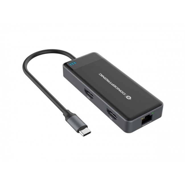 Conceptronic DONN14G laptop dock/port replicator Wired USB 3.2 Gen 1 (3.1 Gen 1) Type-C Grey