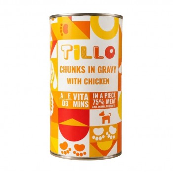 TILLO Chunks in gravy Chicken - wet dog food - 1250g