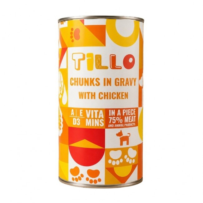 TILLO Chunks in gravy Chicken - wet dog food - 1250g TILLO Chunks in gravy Chicken - wet dog food - 1250g