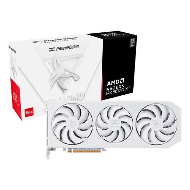 PowerColor Hellhound Radeon RX 9070 XT Spectral White AMD 16 GB GDDR6
