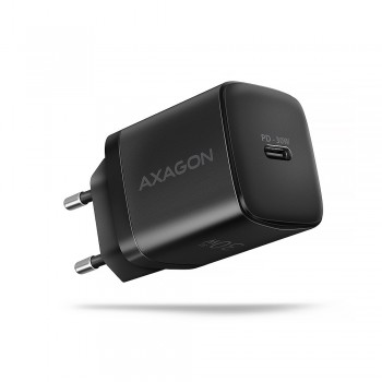 Axagon ACU-PD30 kroviklis jungiama tinkl PD 30W, 1x port USB-C, PD3.0/QC3.0/AFC/FCP/Apple Juoda Mobile phone, Smartphone, Smartwatch, Tablet, Universal, Watch Black AC Fast charging Indoor