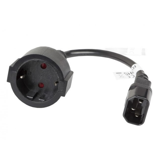 Lanberg CA-C14E-10CC-0018-BK power cable Black C14 coupler Lanberg CA-C14E-10CC-0018-BK power cable Black C14 coupler