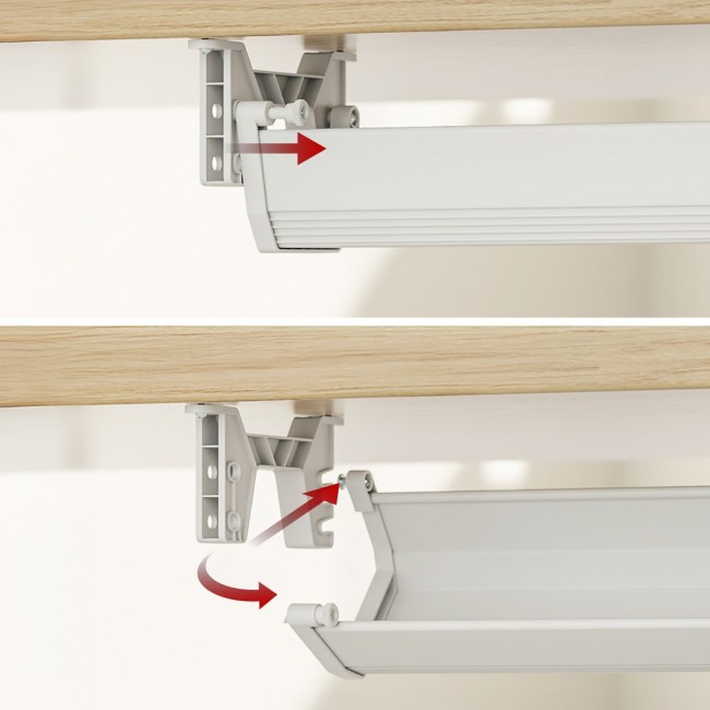 Maclean under-desk cable/extension organizer, max. load 5kg, white, MC-106 W Maclean under-desk cable/extension organizer, max. load 5kg, white, MC-106 W