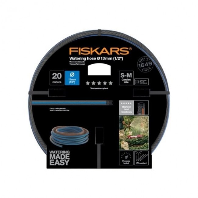 Fiskars 1027107 garden hose 20 m Above ground Blue, Grey