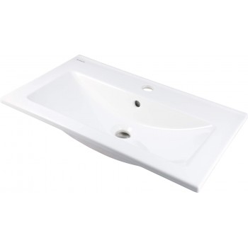 Built-in ceramic basin with faucet space