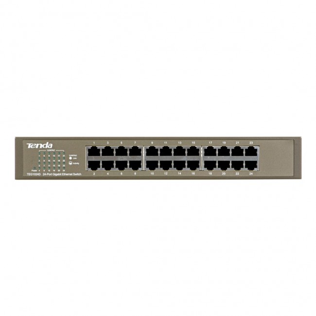 Tenda 24-port Gigabit Ethernet Switch Unmanaged Blue Tenda 24-port Gigabit Ethernet Switch Unmanaged Blue