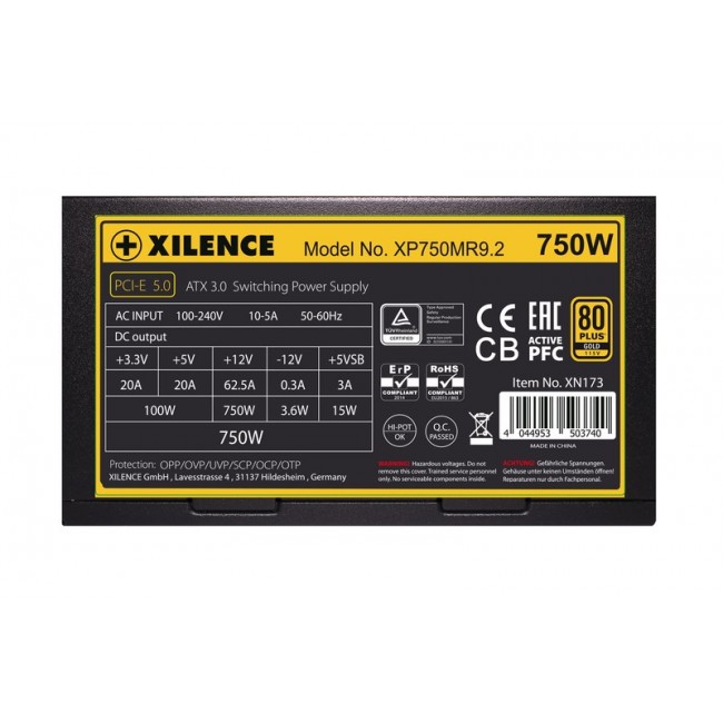 Xilence Performance X Series XP750MR9.2 power supply unit 750 W 20+4 pin ATX ATX Black, Red
